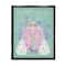 Stupell Industries Vintage Pastel Holiday Reindeer Framed Floater Canvas Wall Art